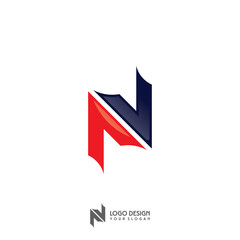 Abstract N Symbol Logo Vector