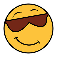 Filled color outline style emoji cool.