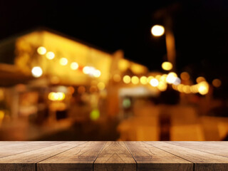 3D rendering, wooden top table on isolate blur bokeh background