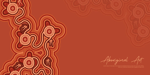 Banner design with aboriginal artwork