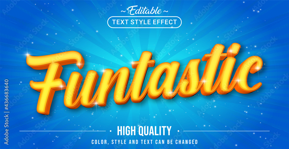 Poster Editable text style effect - Funtastic text style theme.