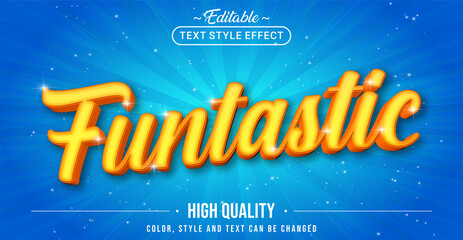 Editable text style effect - Funtastic text style theme.