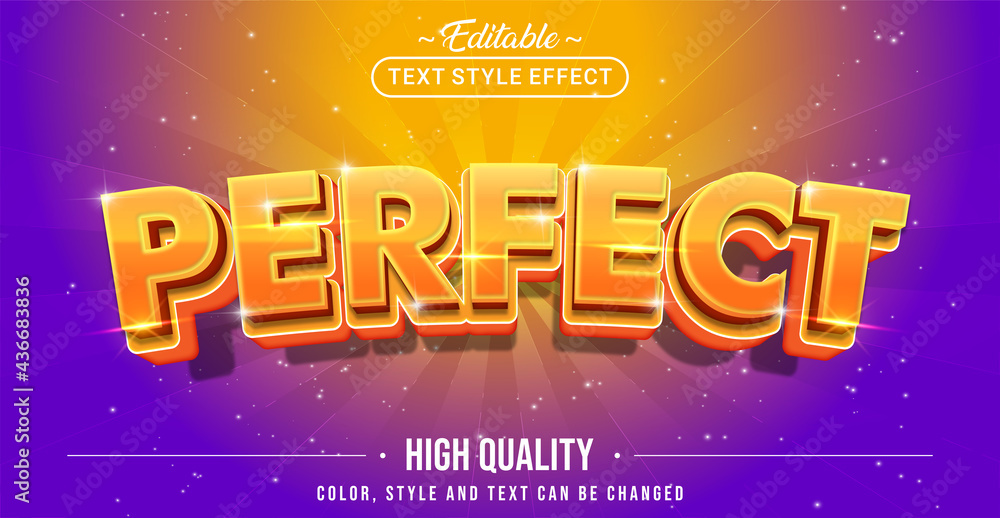 Poster Editable text style effect - Perfect text style theme.