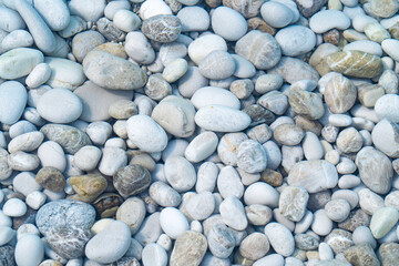 White rocks on the beach. Close up background