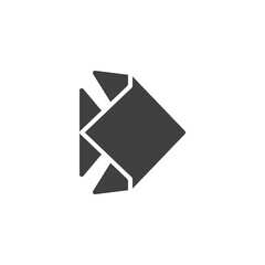 Fish origami vector icon