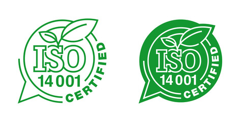 ISO 14001 certified flat lable