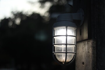 old lantern on a wall