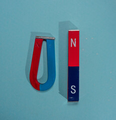 Close up of steel magnet