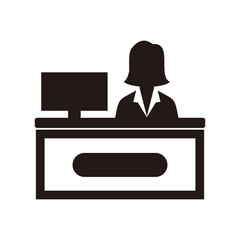 Reception icon vector illustration sign