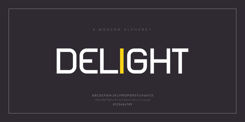 Fototapeta premium Abstract modern alphabet fonts. typography design. digital and creative logo font