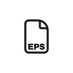 Eps file format icon in line design style. Usage for web and mobile design element.