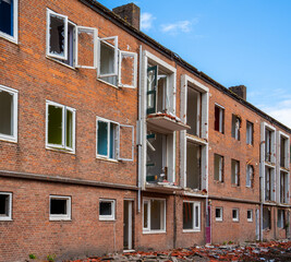 Fototapeta na wymiar Project of demolition of houses 