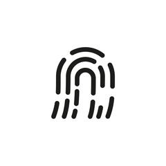 Fingerprint icon. Biometric security concept for web and mobile UI design element.