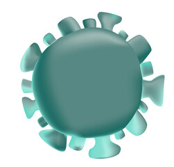 Corona Virus Corona Covid-19 einzeln Freisteller