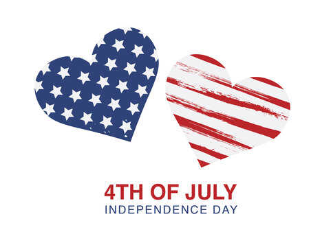 USA grunge flag. Independence day of the United States, July 4th.	