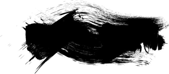 Grunge Paint stripe . Vector brush Stroke . Distressed banner . Black isolated paintbrush collection . Modern Textured shape . Dry border in Black 