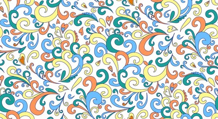 Paisley seamless pattern in ethnic style. Abstract vintage pattern with decorative elements, vector pattern in Oriental style..