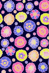 Floral seamless background pattern. Ethnic vector illustration. fantasy flowers and leaves. Oriental style