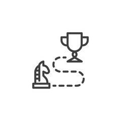 Business success strategy line icon