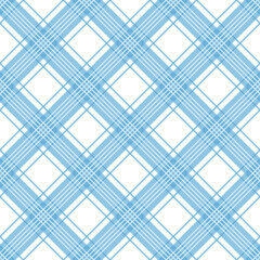 Vector simple seamless textile pattern - striped geometric design. Abstract fabric background. Blue endelss texture