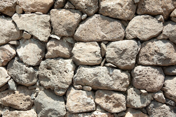 color and different stones wall