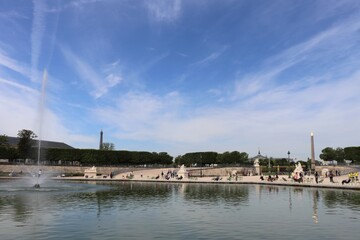 Obraz premium Le jardin des Tuileries, grand parc public, ville de Paris, France