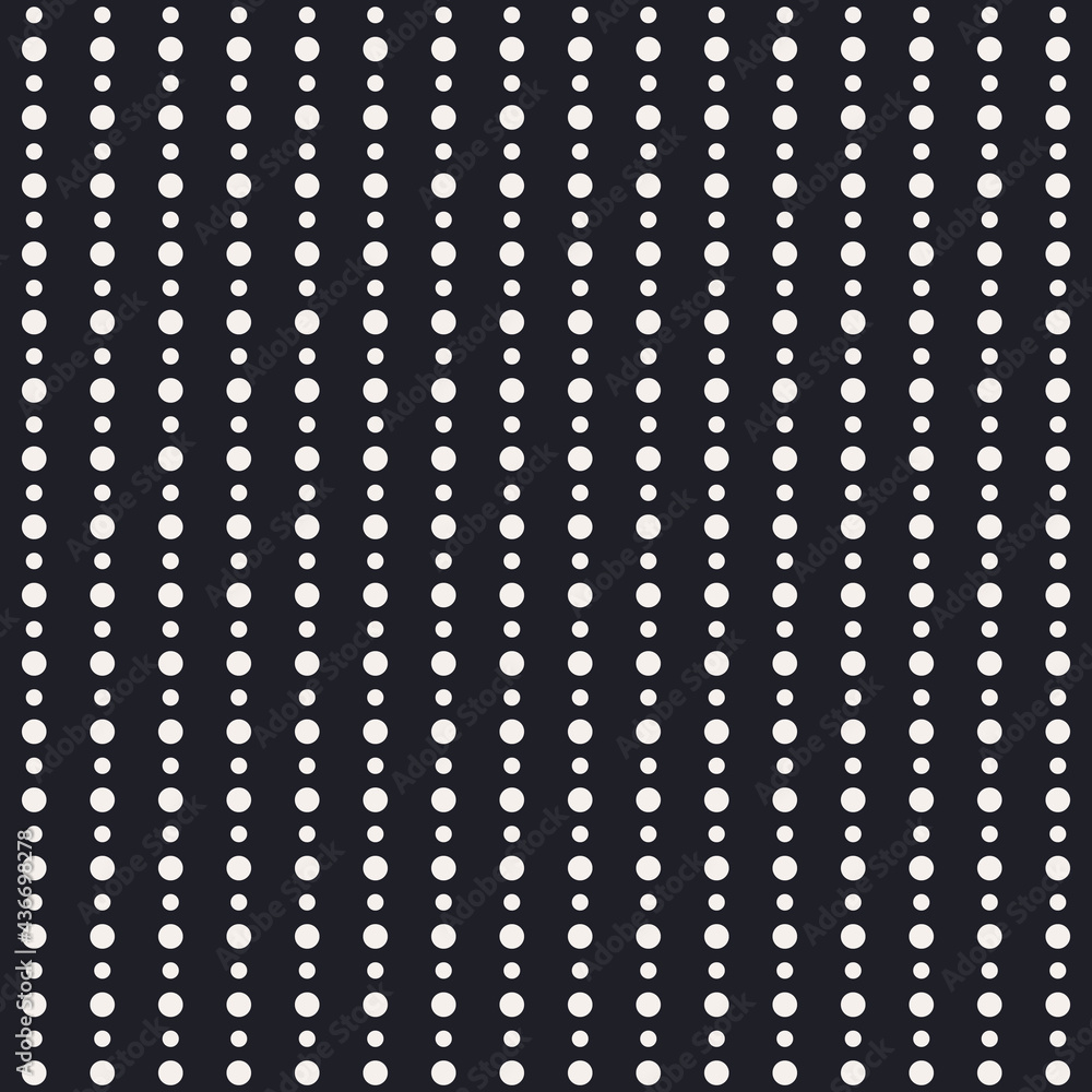 Aufkleber white circles through one. large and small on black background.