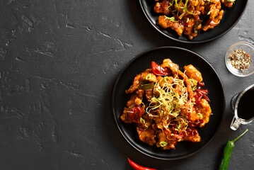 Spicy garlic fried chicken (Kkanpunggi)