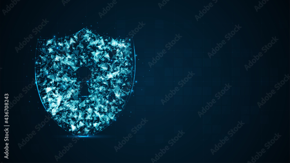 Poster abstract security digital technology background. system privacy. security concept