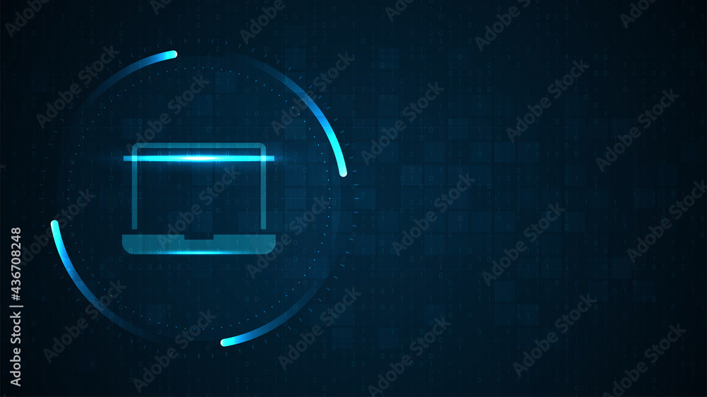 Poster abstract security digital technology background. system privacy. security concept. scanning virus in