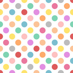Vector seamless polka dots pattern. Simple design for wrapping paper, textile, wallpaper, stationery.