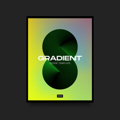 Green Gradient Cover Template with Infinity Symbol. Vector illustration
