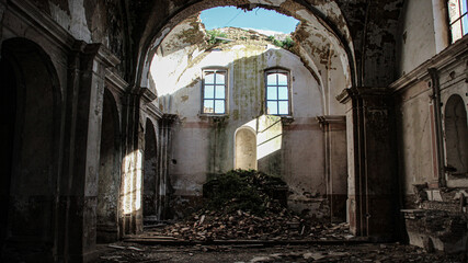 Craco, abandoned village in Basilicata, Italy. ghost city