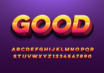 Obraz premium Modern font creative rounded alphabet color fonts