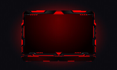 Twitch Live Stream Facecam Overlay Vector Design