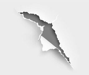 ragged Hole torn in ripped paper on transparent background