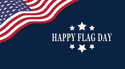 Happy Flag Day of USA, web banner or template with text