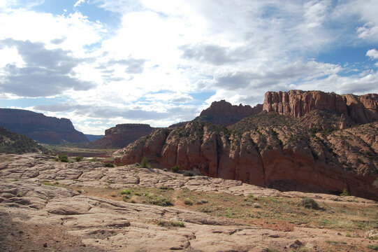 The scenic desert landscape of Monument Valley, Arizona/Utah Border.
