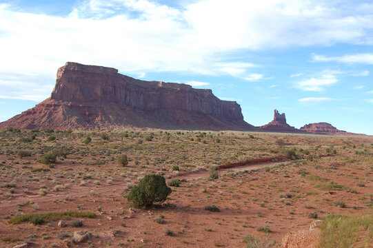The scenic desert landscape of Monument Valley, Arizona/Utah Border.
