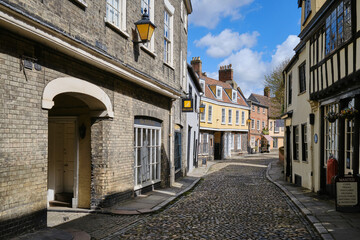 Elm Hill, Norwich, East Anglia, England, UK