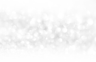 white, grey and silver blur bokeh abstract background. christmas blurred beautiful shiny Christmas lights