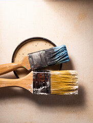 Close up of paint brush