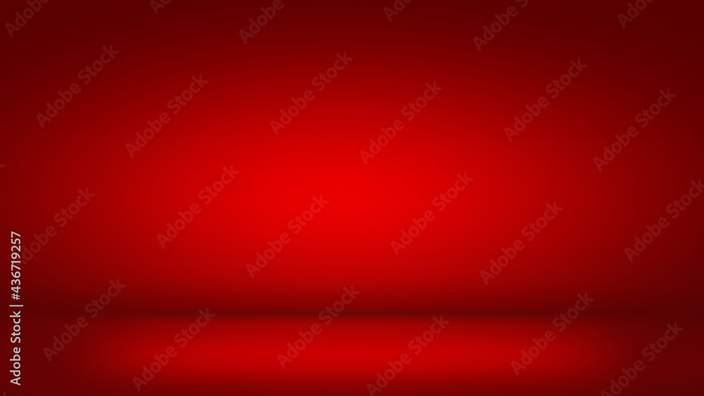 Poster red background abstract gradient spotlight room texture background. studio backdrop wallpaper light 