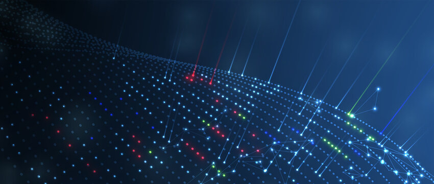 Technology data background, idea of global business solution