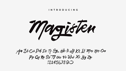 Elegant alphabet letters font and number. Classic Lettering Minimal Fashion Designs