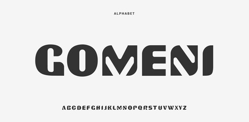 Modern Alphabet Font. Typography urban style fonts for technology, digital, music, movie logo design