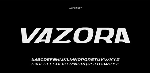 Modern Alphabet Font. Typography urban style fonts for technology, digital, music, movie logo design