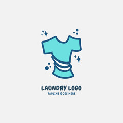 Laundry logo template design vector or wash service room. Vector illustration.