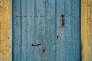 Beautiful old door in blue.