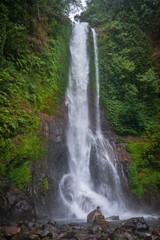 Gitgit waterfall in jungles of Bali island in Indonesia